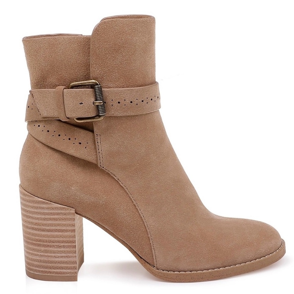 Splendid Callen SUEDE Block Heel CAMEL Bootie